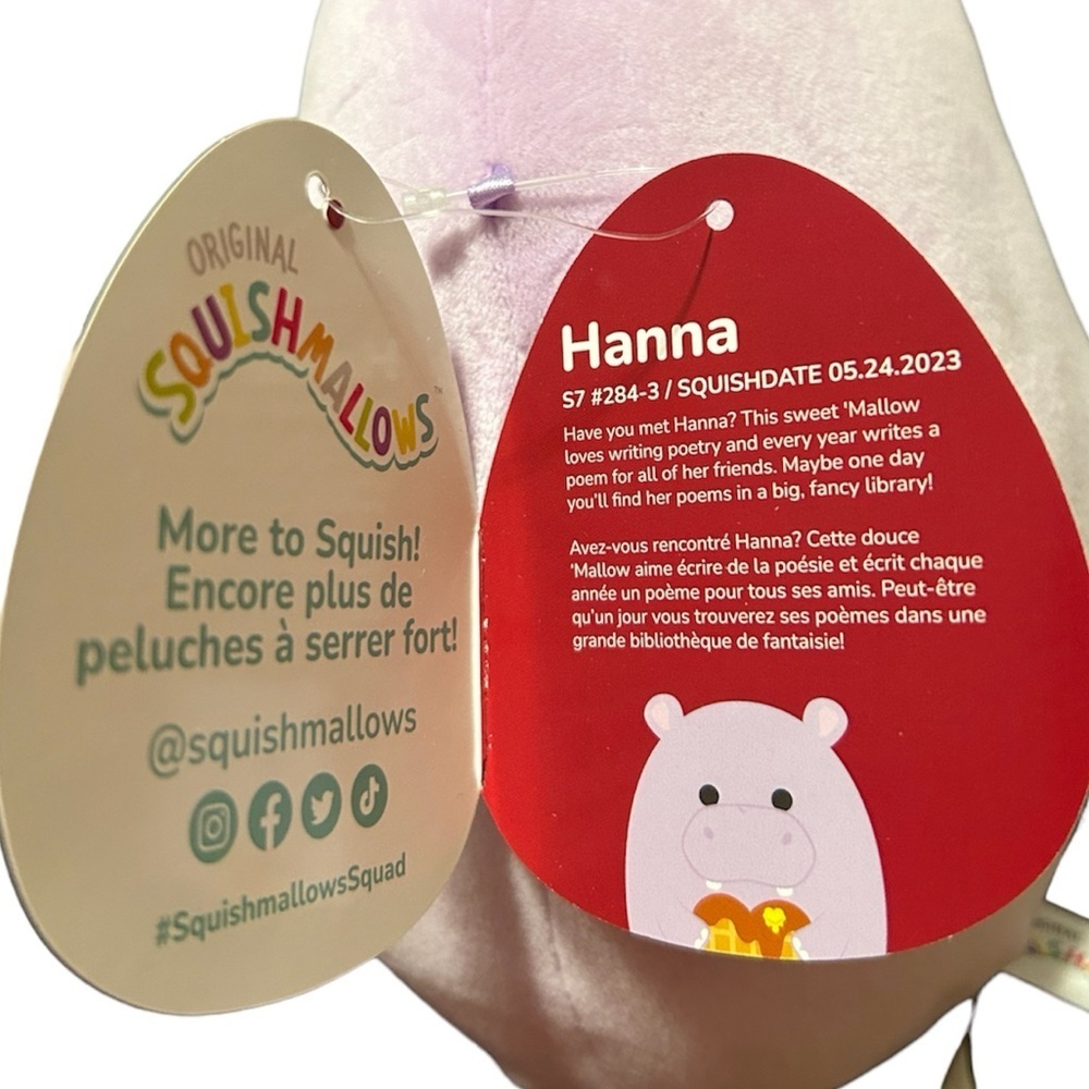 Squishmallows  Hanna the Hippo Plush - Picture 9 of 9
